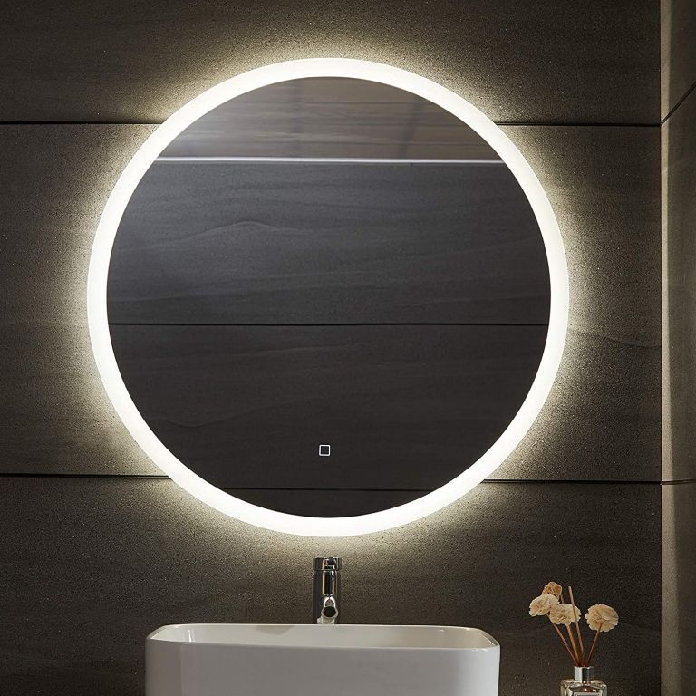Aquamarin Koupelnové LED zrcadlo kulaté, 80 cm