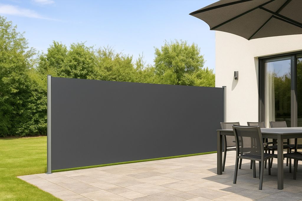 JAGO Výsuvná bočná zástena, 200 x 500 cm, antracit