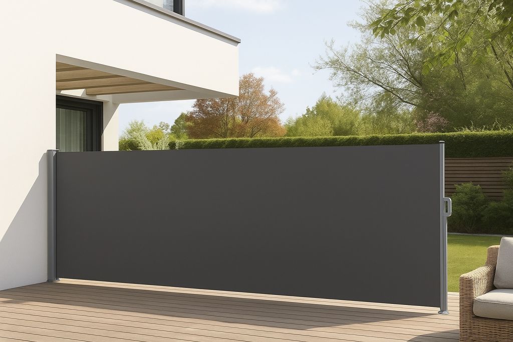 JAGO Výsuvná bočná zástena, 180 x 500 cm, antracit