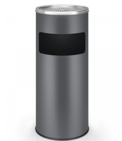 Odpadkový koš s popelníkem, 30 l, antracit