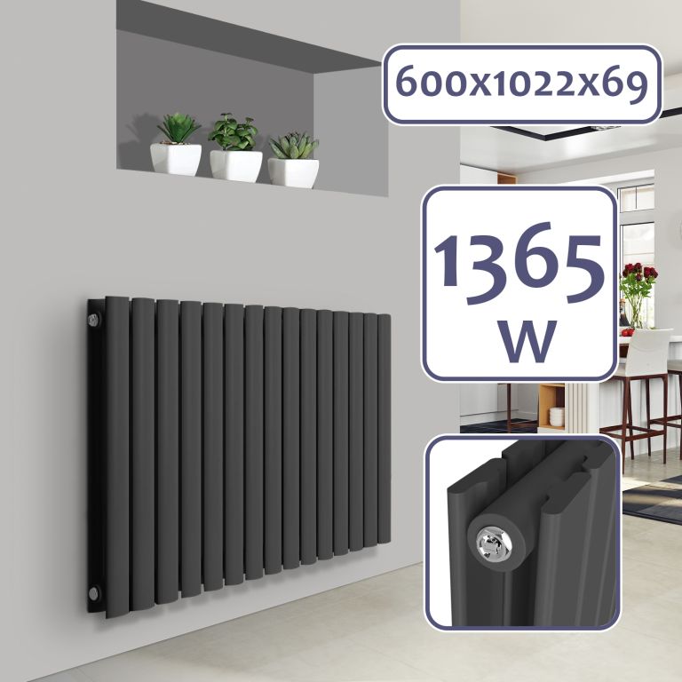 Aquamarin Horizontální radiátor, 600 x 1022 mm (a)