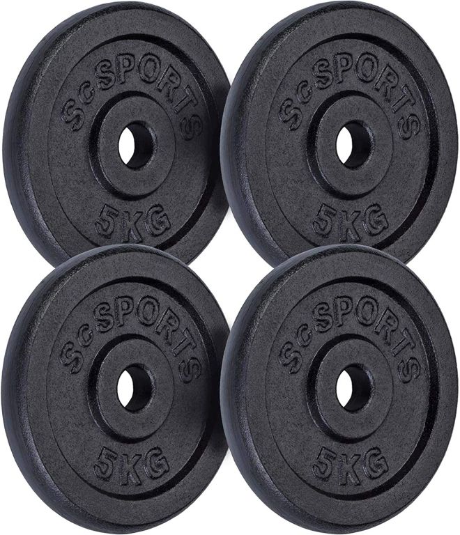 Sada liatinových kotúčov 20 kg, 4x5 kg, priemer 30 mm