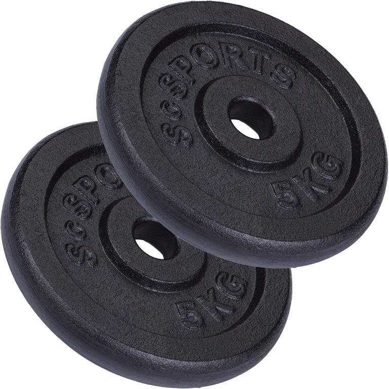 ScSPORTS Sada litinových kotoučů 10 kg, 2x5 kg, 30/31 mm