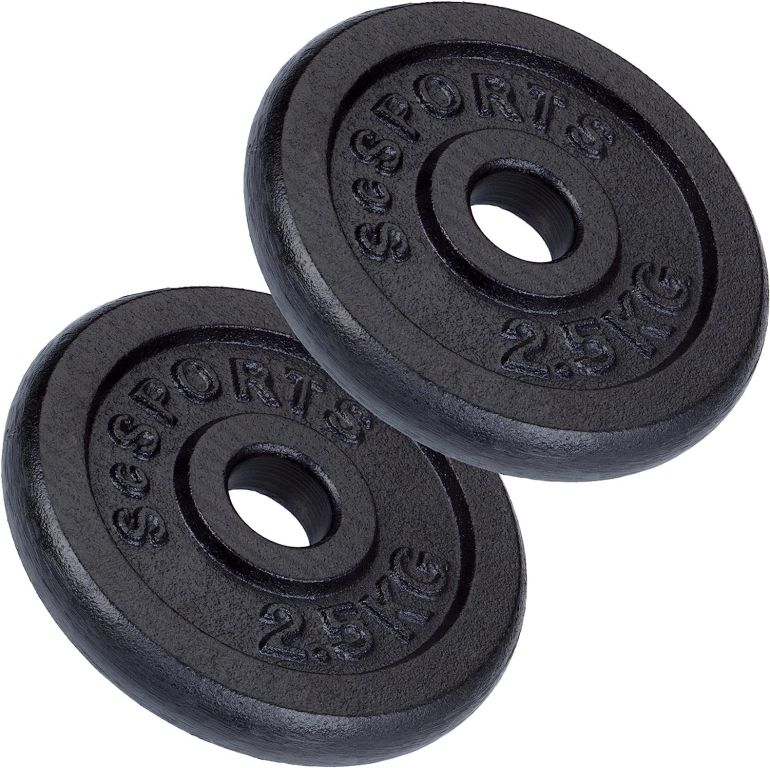 ScSPORTS Litinové závaží 5 kg, sada 2x2,5 kg, 30/31 mm
