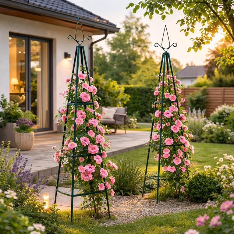 Kovová opora pre popínavé rastliny 195 cm, sada 2 ks