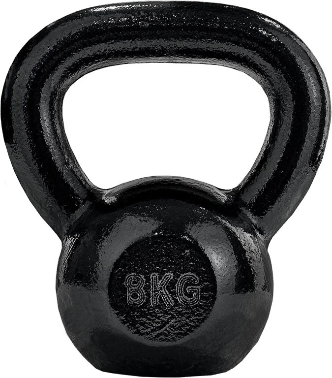 Liatinová kettlebell 8 kg čierna