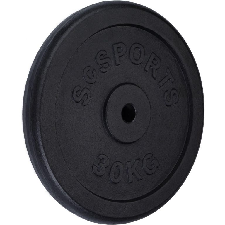 ScSPORTS Litinový kotouč 30 kg, průměr 30/31 mm, černý