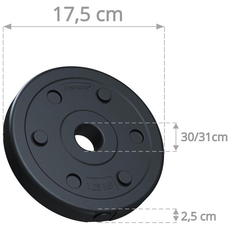 ScSPORTS činkový set, plast, 20 kg