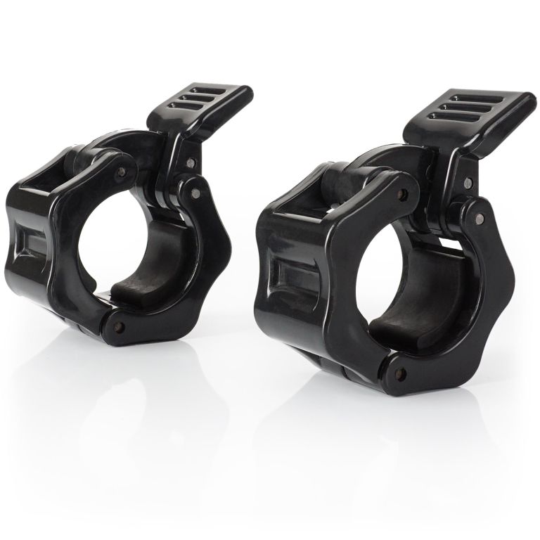 Rýchloupínacie uzávery na činku 30 mm, čierne, pár