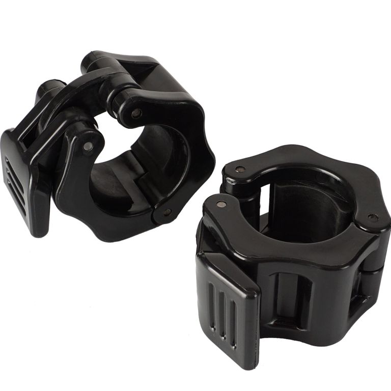 Rýchloupínacie uzávery na činku 30 mm, čierne, pár