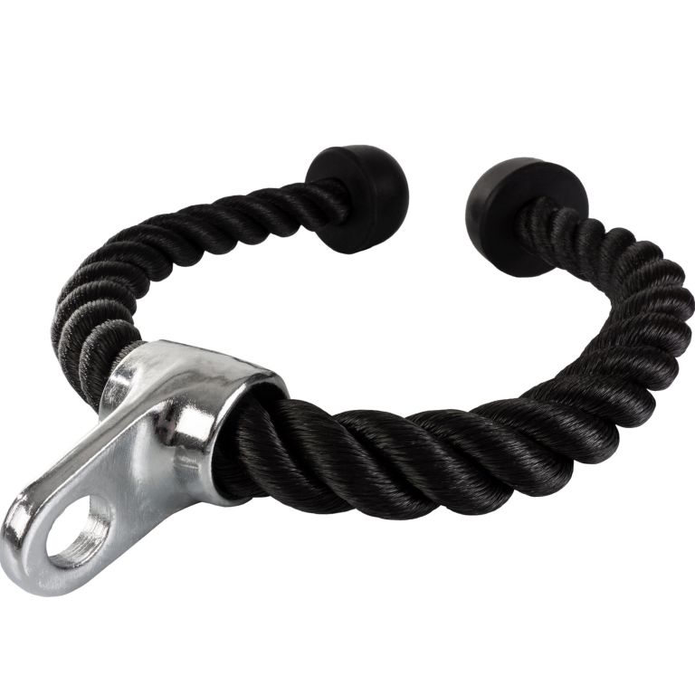 Tricepsové lano 68 cm, gumové koncovky, černé