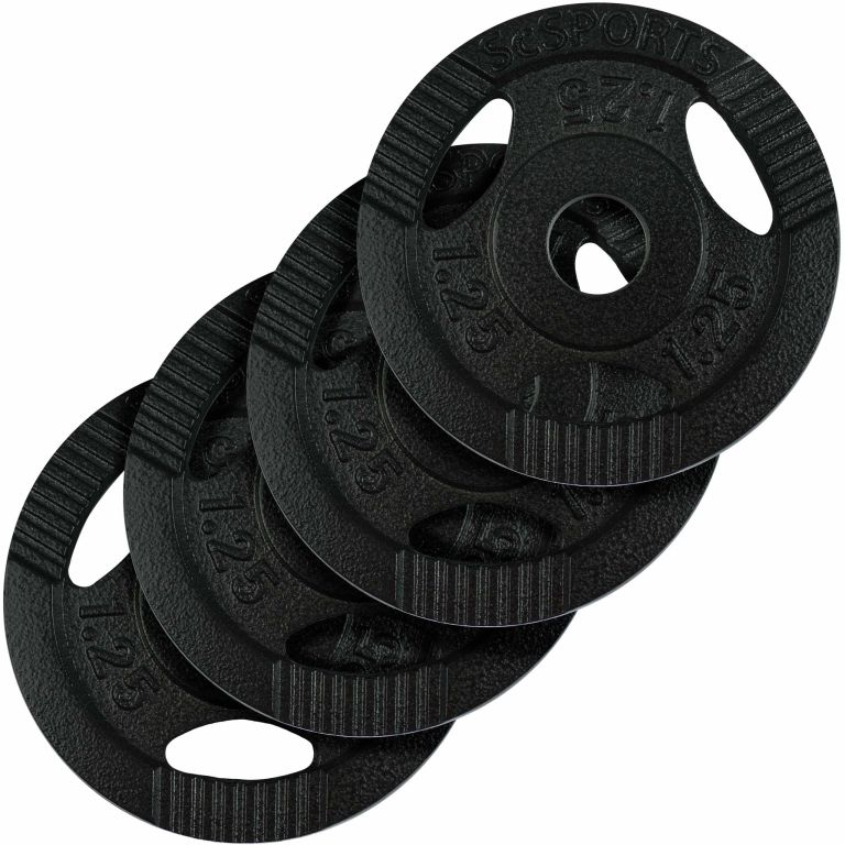 Litinové závaží 4x1,25 kg s úchyty, průměr 31 mm, černé