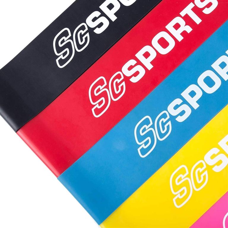 Sada fitmess odporových gum ScSPORTS®, 5 ks