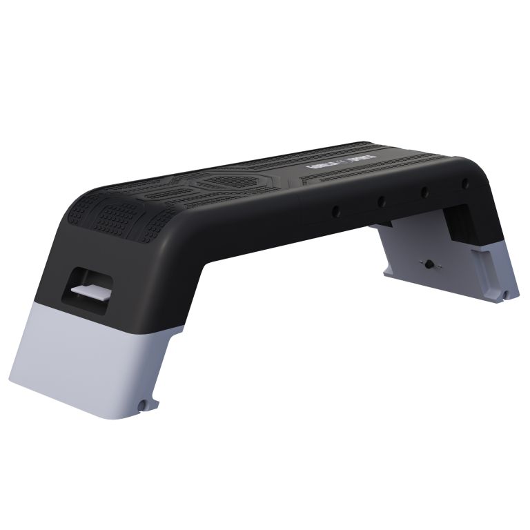 Fitness stepper GORILLA SPORTS® s úložným priestorom, čierny
