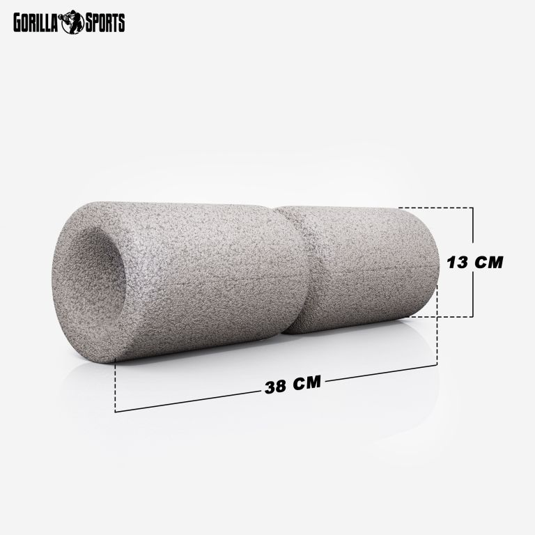 Gorilla Sports Masážny penový valec 38 x 13 cm, sivý