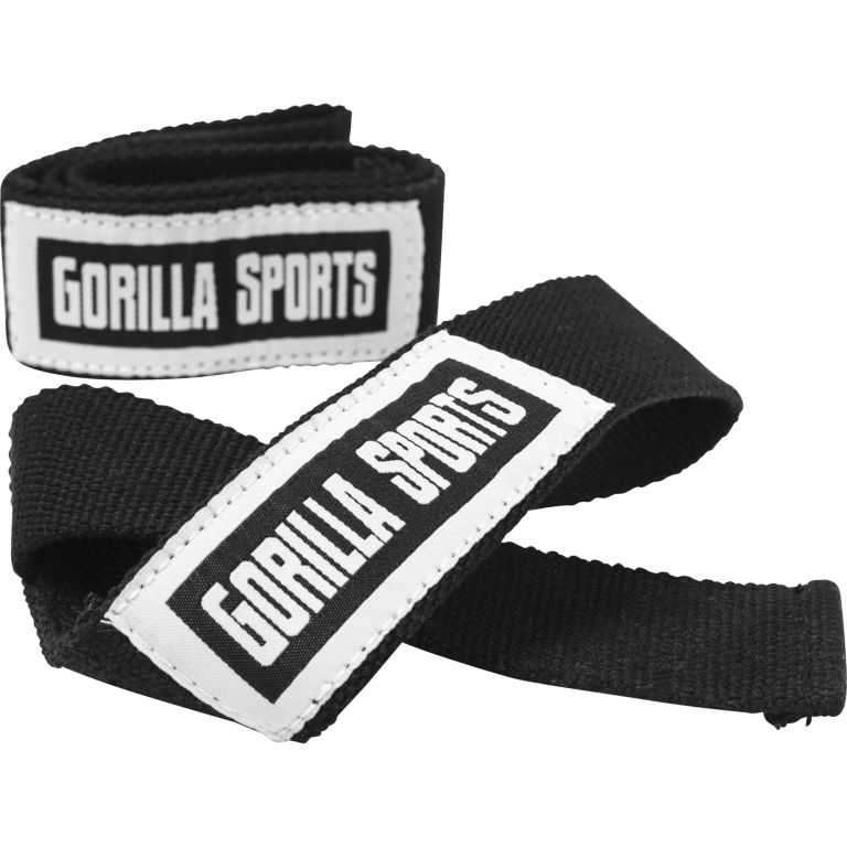 Gorilla Sports Popruhy na zápěstí, černá/bílá