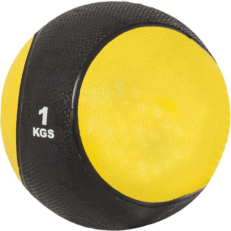 Gorilla Sports Medicinbal, žltý/čierny, 1 kg