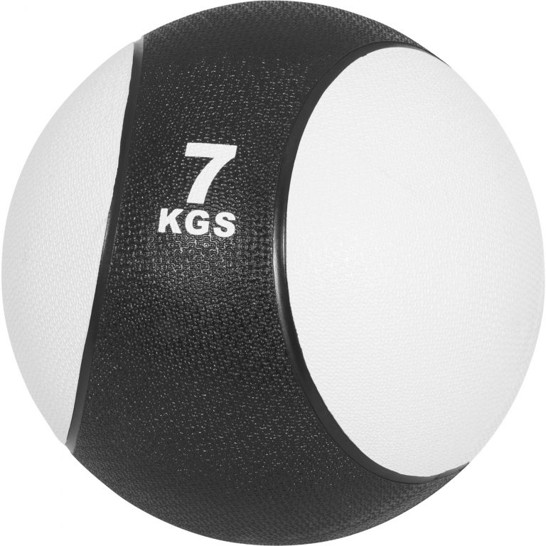 Gorilla Sports Medicinbal, čierny/biely, 7 kg