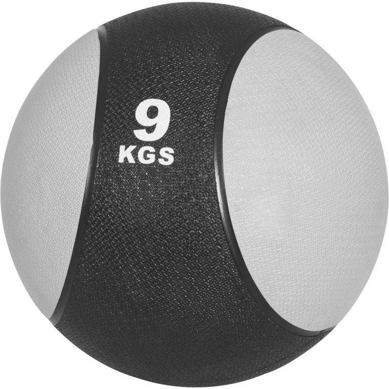 Gorilla Sports Medicinbal, šedý/černý, 9 kg