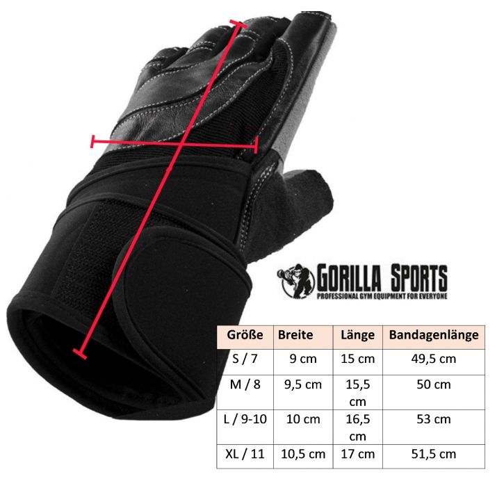 Gorilla Sports Tréningové rukavice čierna/sivá, L