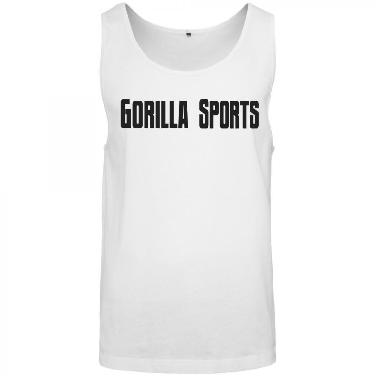 Gorilla Sports Športové voľné tielko, biele, S