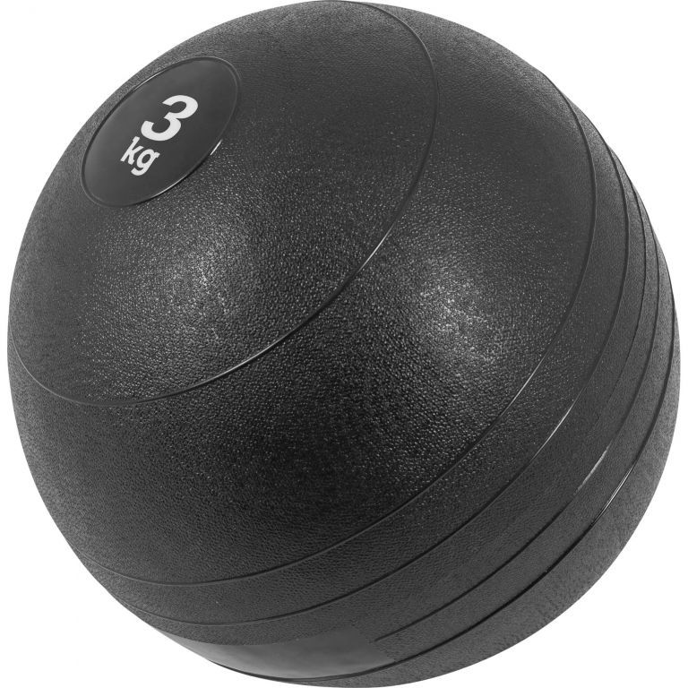Gorilla Sports Slamball medicinbal, čierny, 3 kg