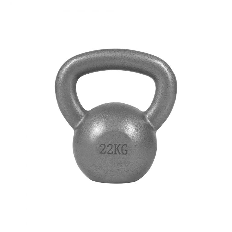 Gorilla Sports Kettlebell činka, litinová, šedá, 22 kg