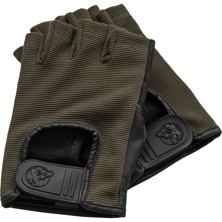 Gorilla Sports Tréningové rukavice, khaki, XS
