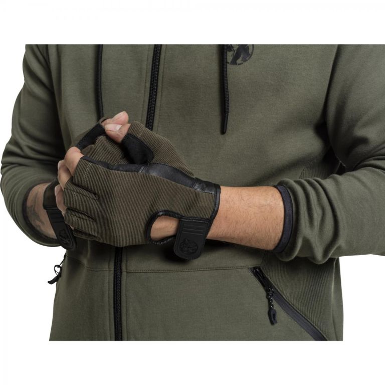Gorilla Sports Tréningové rukavice, khaki, XL