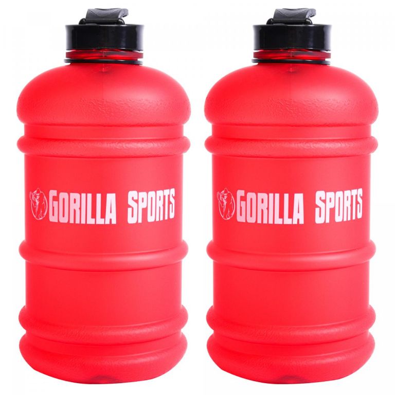 Gorilla Sports Plastová láhev na pití, červená, 2 ks