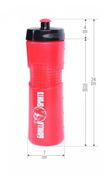 Gorilla Sports Športová fľaša, 650 ml, červená