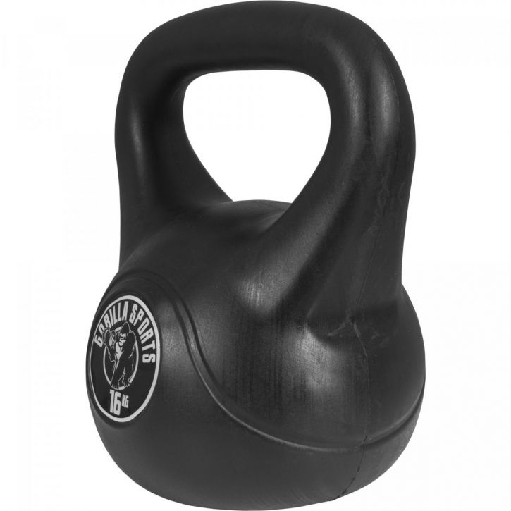Gorilla Sports Sada kettlebell činiek, plast, čierna, 24 kg