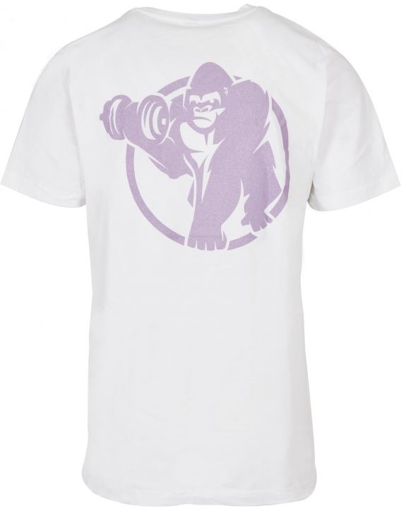 Gorilla Sports Sportovní tričko s potiskem, bílo/fialová, M
