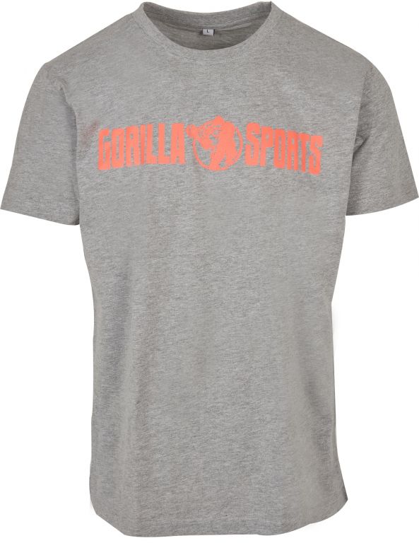 Gorilla Sports Športové tričko, sivo/oranžová, L