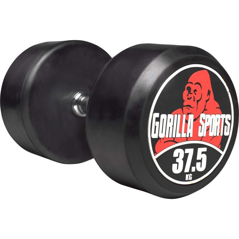 Gorilla Sports Jednoruční činka černo/červená, 37,5 kg