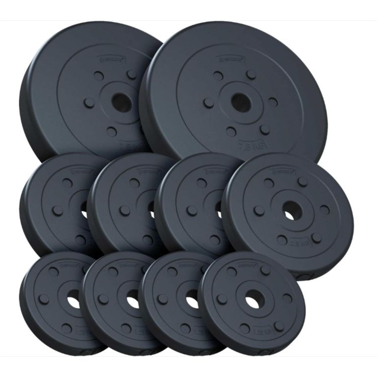 ScSPORTS Sada závaží 30 kg – plastové kotouče, 30/31 mm