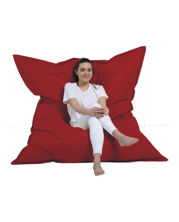 Sedací polštář MAXI, 180 x 140 x 30 cm, červený