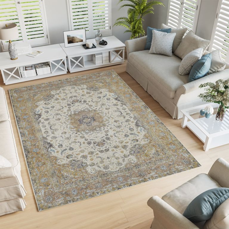 Luxusní koberec, 180 x 280 cm, zelenkavý