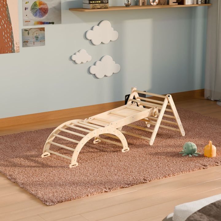 Detská lezecká sada 4 v 1, do interiéru, štýl Montessori
