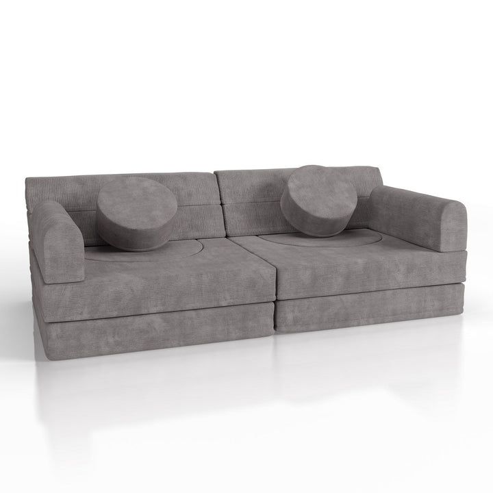 Modulárna dizajnová pohovka pre deti, 150 cm, sivá