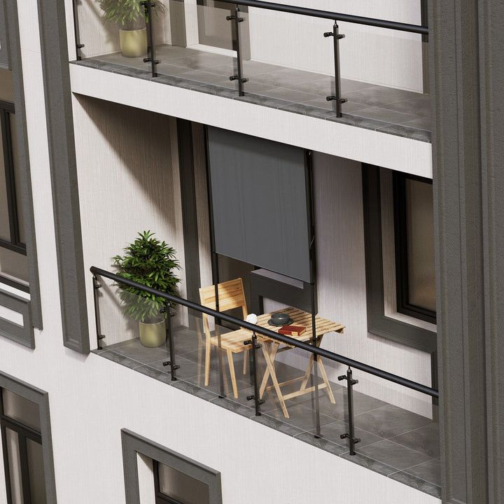 Vertikálna markíza na balkón 150 x 228–316 cm, ochrana UV