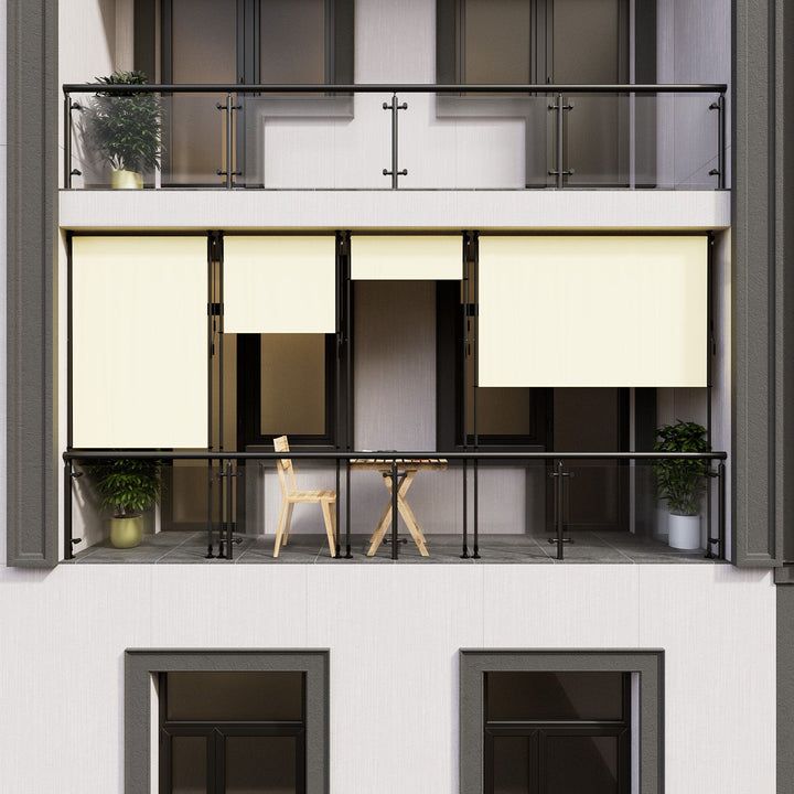 Zvislá markíza na balkón 150x228-316 cm, UV ochrana, béžová
