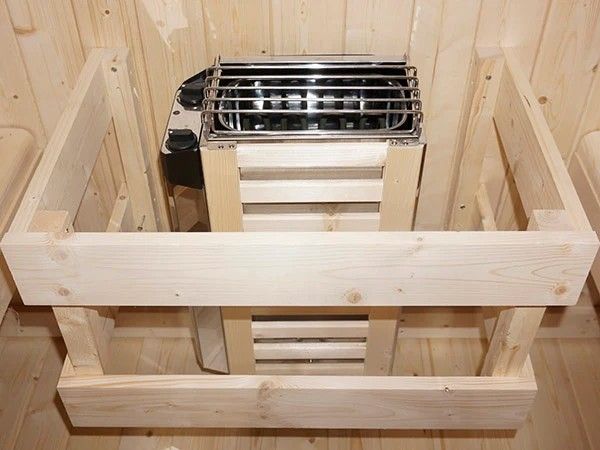 Elektrická saunová kamna 3,6 kW s kameny uvnitř sauny