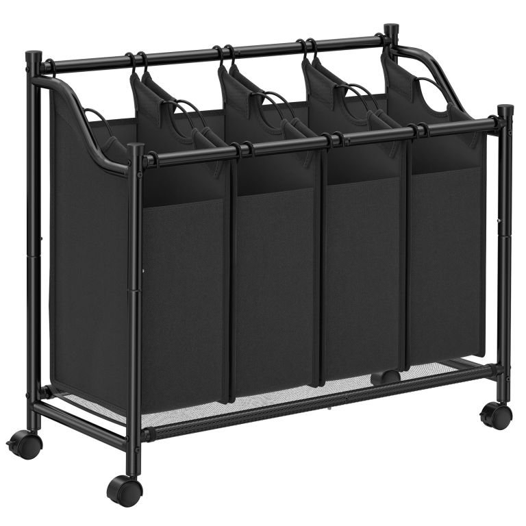 SONGMICS kôš na bielizeň 4×35 l, čierny