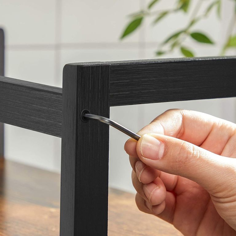 Trojposchodový organizér na korenie, vintage hnedá/čierna