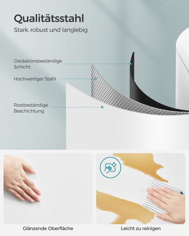 Kuchynský odpadkový kôš 30 l biely, pedál, tiché zatváranie