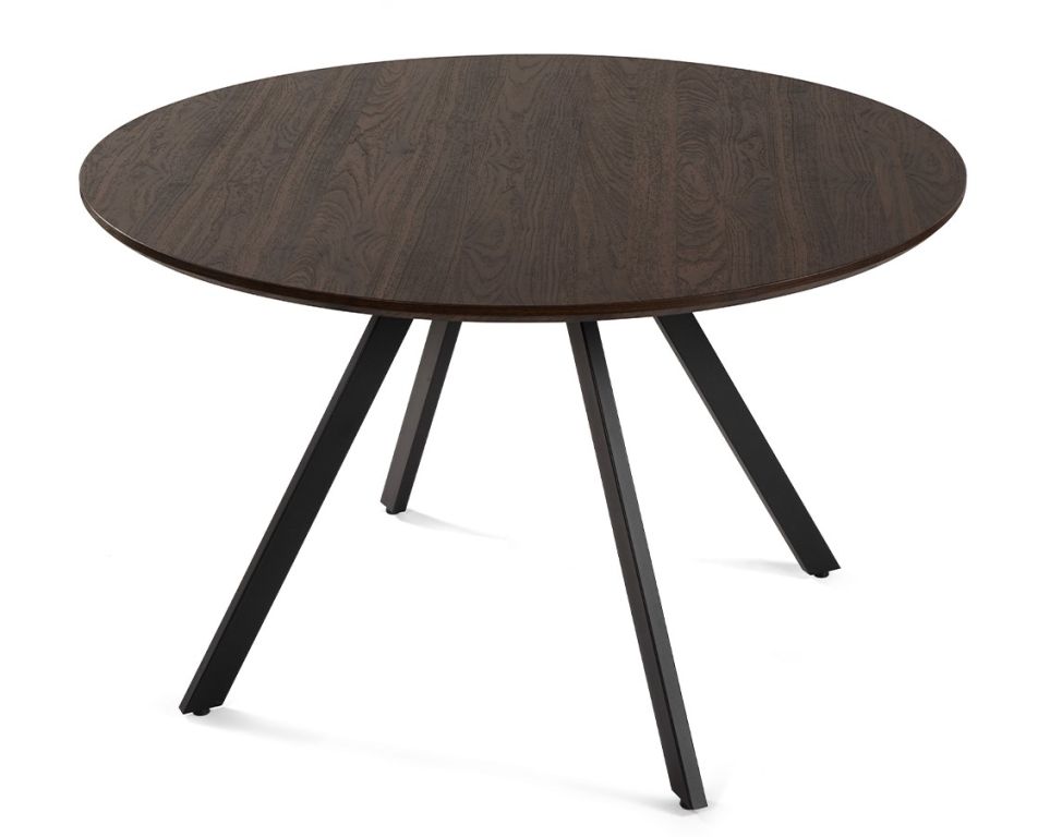 Okrúhly jedálenský stôl 120 cm hnedý, pre 4 - 5 osôb