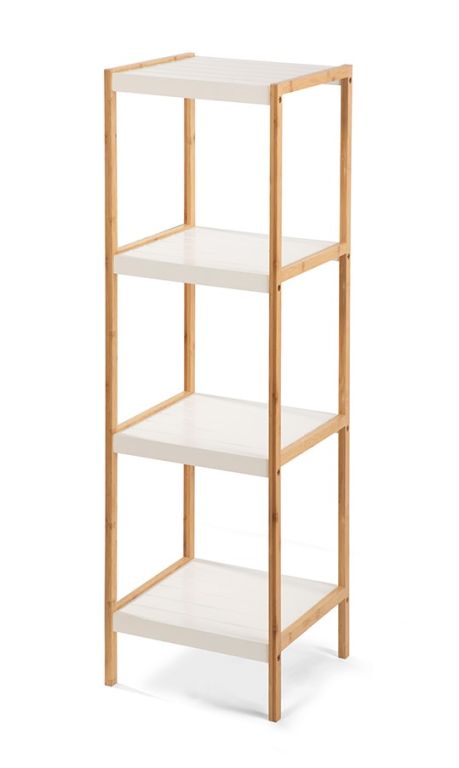Bambusový regál STEPPA, bílá