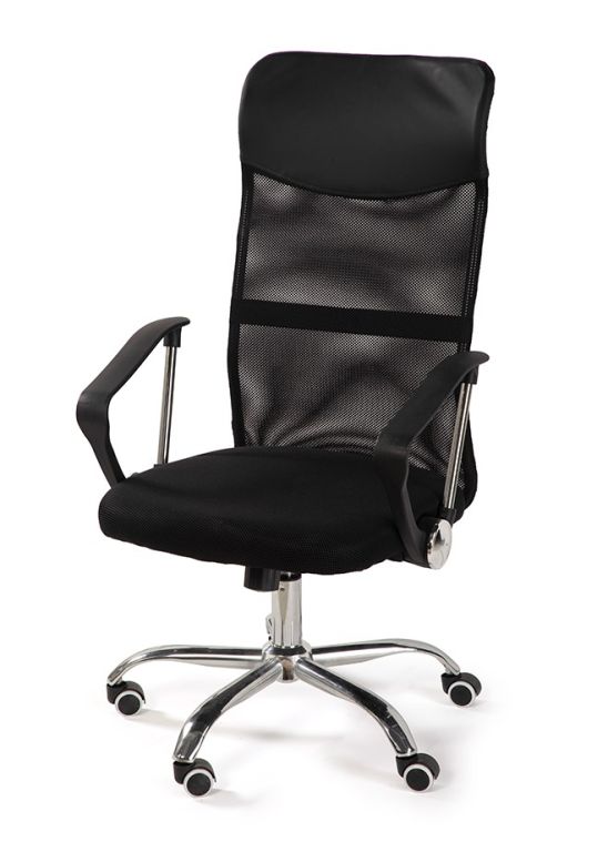 Kancelářská židle černá, ergonomická, síťovaná, nastavitelná