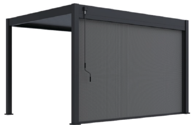 Zástena 2,65 m pre pergolu, antracit, manuálne ovládanie